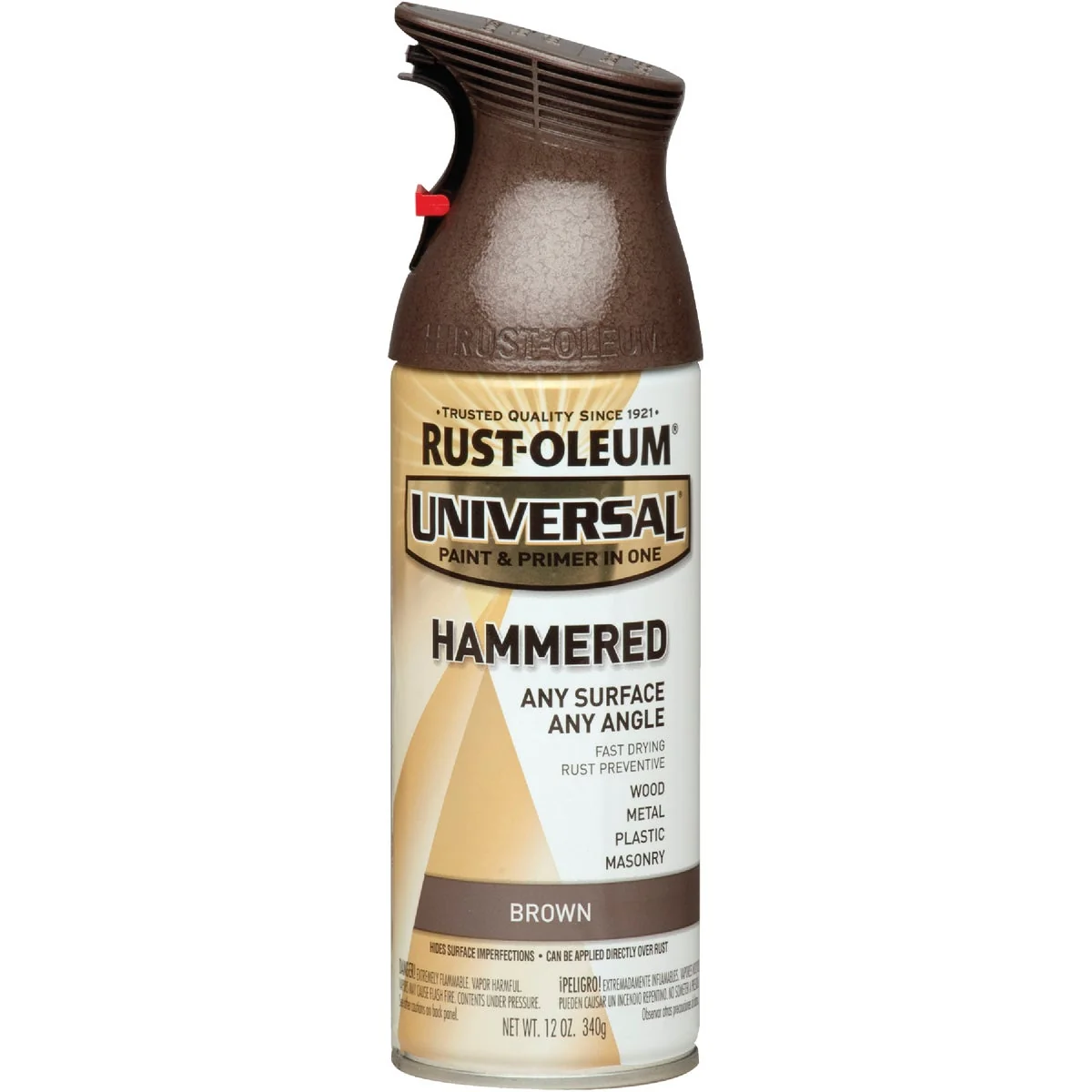 Classic Rust-Oleum Universal 12 Oz. Hammered Brown Paint High-Grade