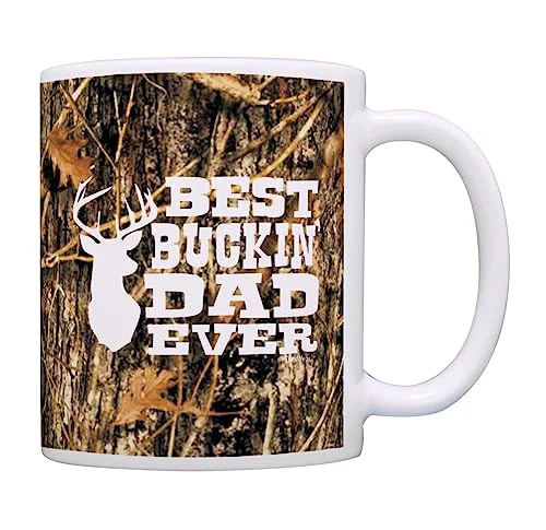 Minimalist Buckin Dad Ever Camo 11oz Coffee Mug Eco-Friendly
