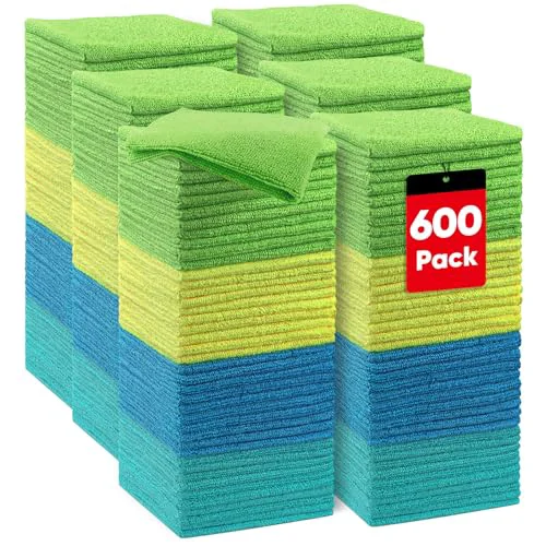 Premium Material Microfiber Cleaning Cloth 600 PK 600 Count Sustainable