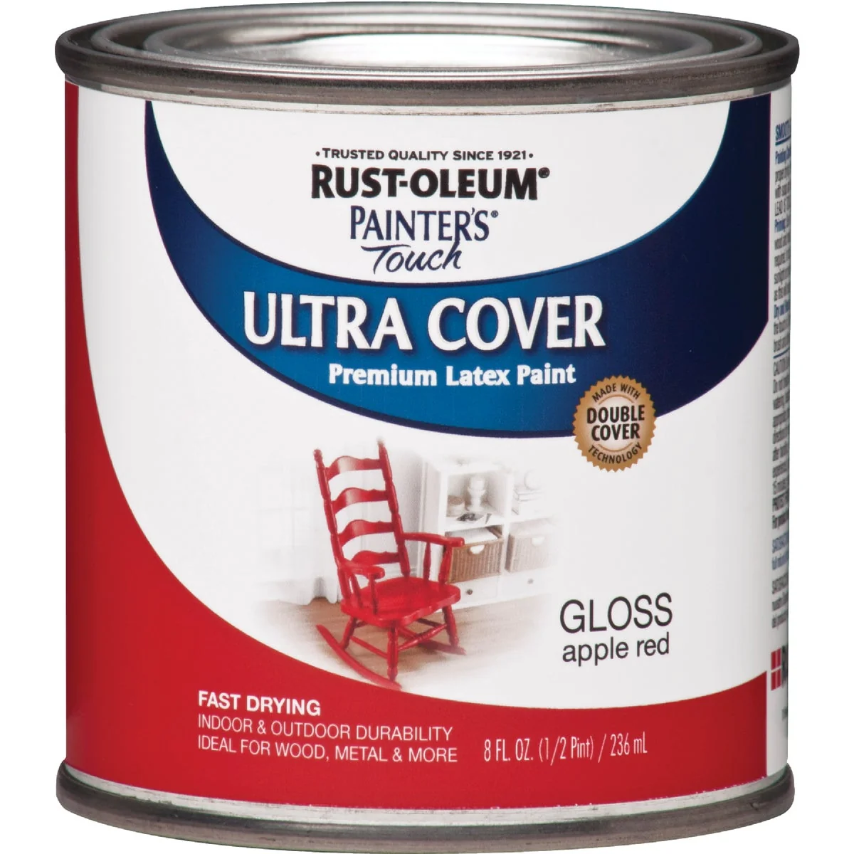 Reusable Rust-Oleum Painter's Touch 2X Ultra Cover Premium Latex Paint Apple Red 1 2 Pt. Specialty
