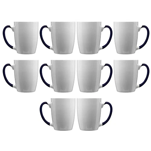 First-Class Java Two Tone Coffee Mugs 12 oz. Set of 10 10 Count Professional