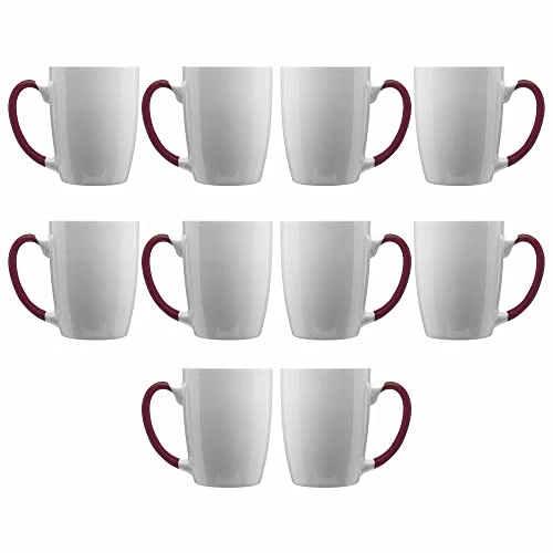 Proven Java Two Tone Coffee Mugs 12 oz. Set of 10 10 Count Reusable