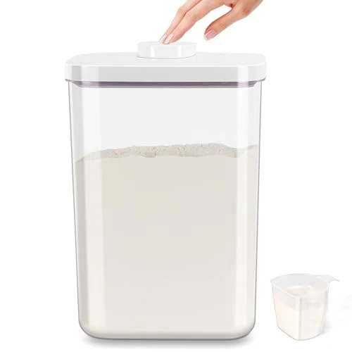 Durable 6 Qt Flour Sugar Storage Containers with Pop Breathable
