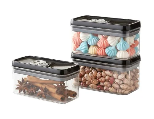 First-Class Flip Tite Food Storage Container with Lid 4 RECTANGLE Airtight Ring Flip Lock Top 3 Count Versatile