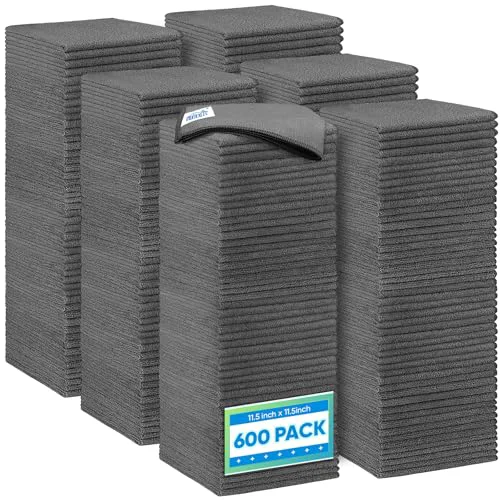 Efficient 600 Packs Microfiber Cleaning Cloth 600 Count