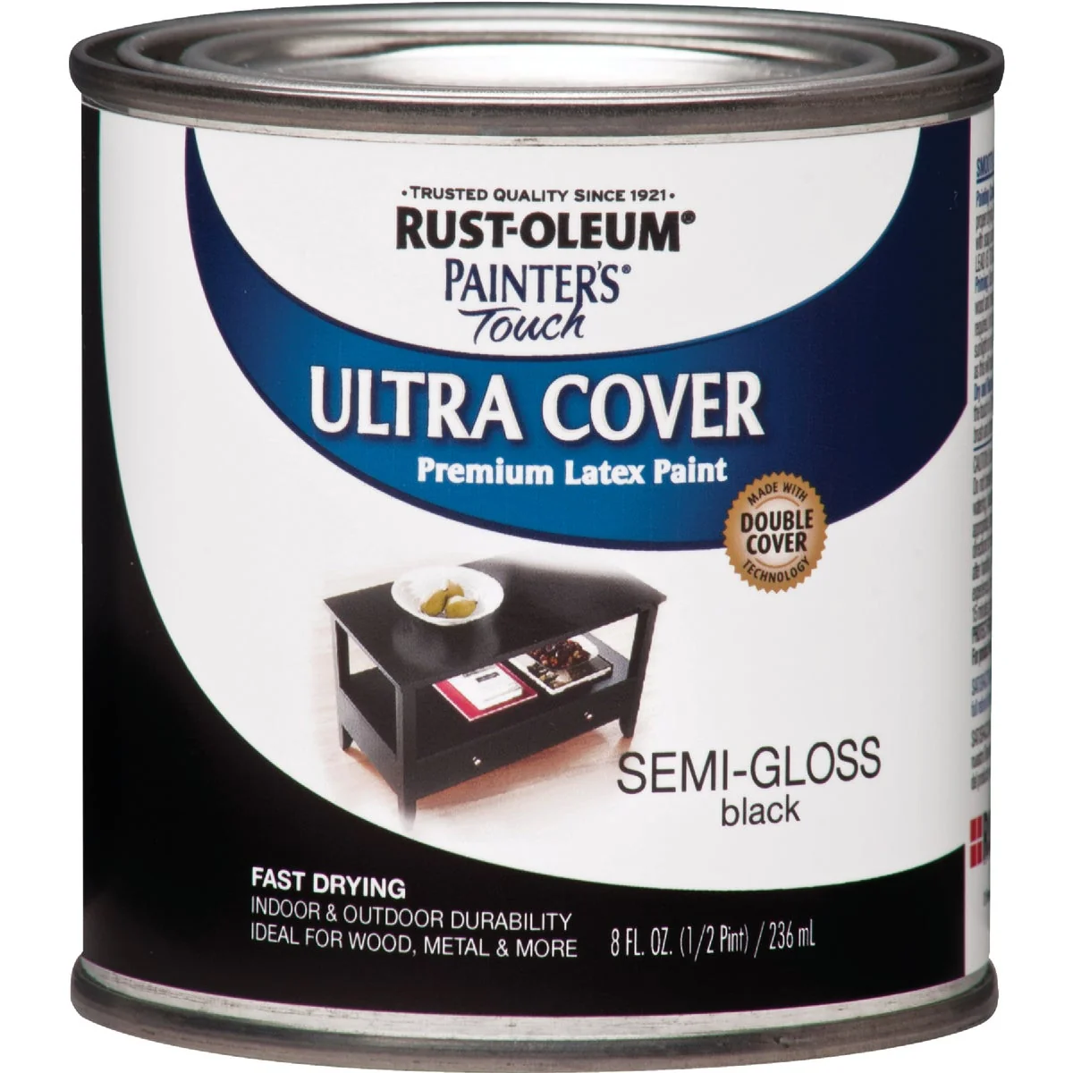Fast Rust-Oleum Painter's Touch 2X Ultra Cover Premium Latex Paint Black 1 2 Pt. Fine Crafted
