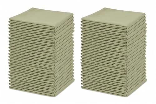 Reusable Organic Cotton Bulk Sage Green Flour Sack Kitchen Towels 10 Count Convenient