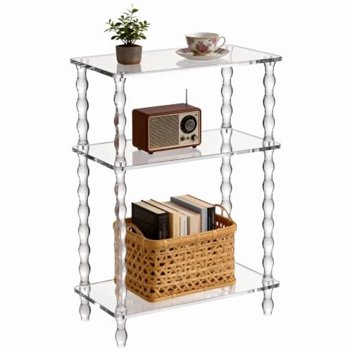 Smooth Acrylic Side Table Narrow Effective