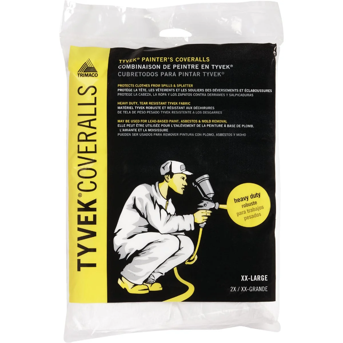 Excellent Trimaco Tyvek 2XL Reusable Painter's Coveralls Next-Generation