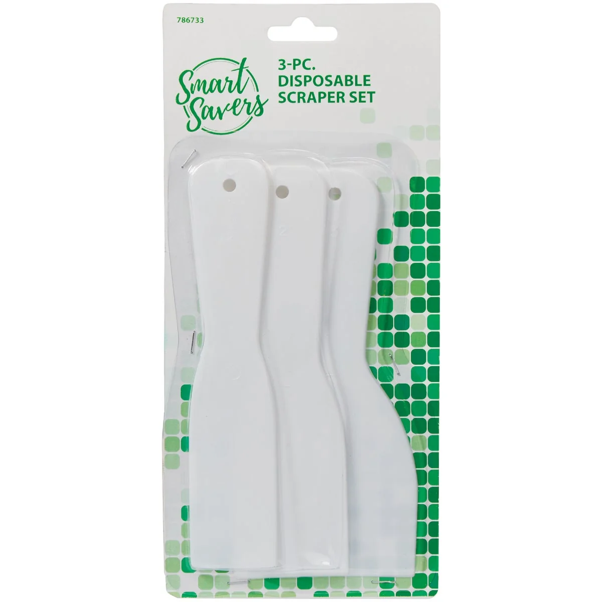 Contemporary Smart Savers Plastic Disposable Putty Knife Scraper Set 3-Piece Flexible