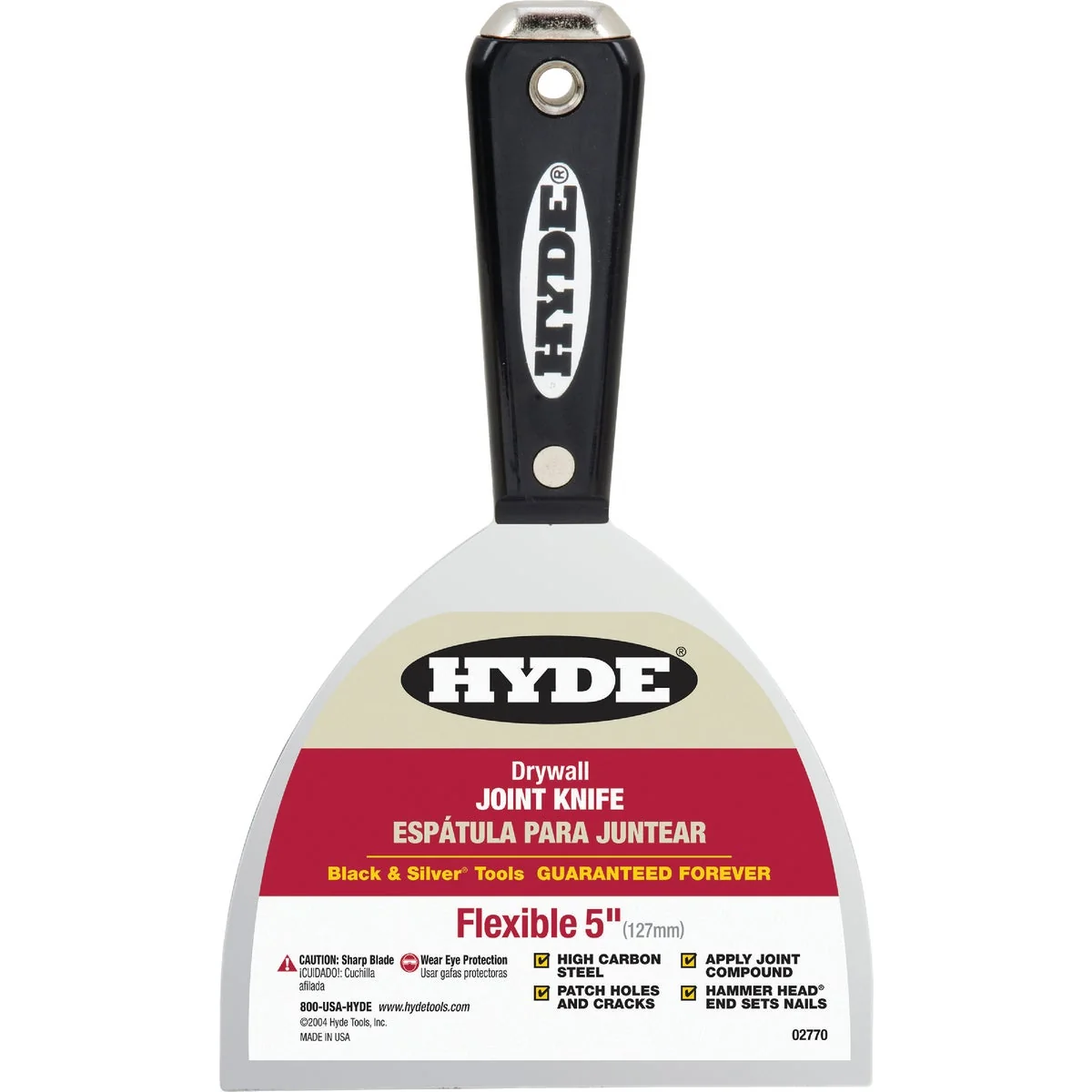 Long-Lasting Hyde Black Silver 5 In. High-Carbon Steel Joint Knife Top-Quality