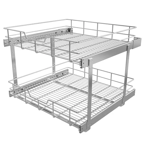 Verified 2 Tier Pull Out Cabinet Organizer 24 W X 22 D Exceptional