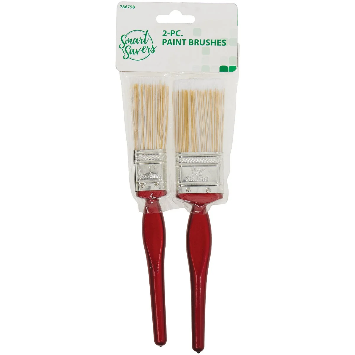 Innovative Smart Savers 1 In. Flat 1-1 2 In. Flat Polyester Assorted Paint Brush Set 2-Pack Fine Crafted