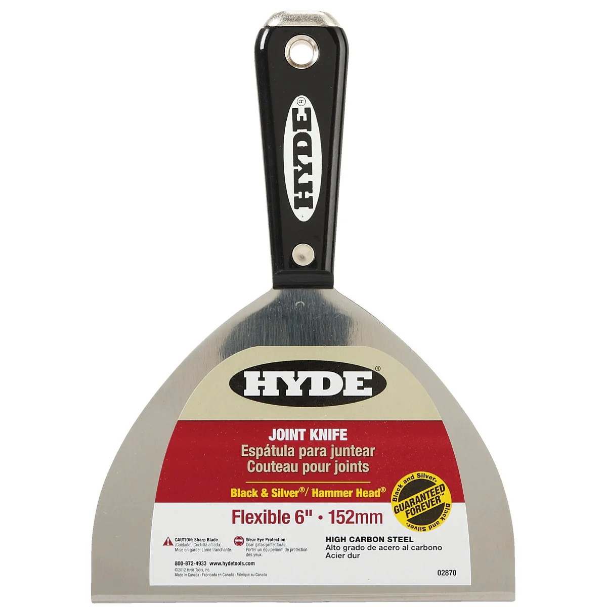 Trendy Hyde Black Silver 6 In. High-Carbon Steel Joint Knife Superior