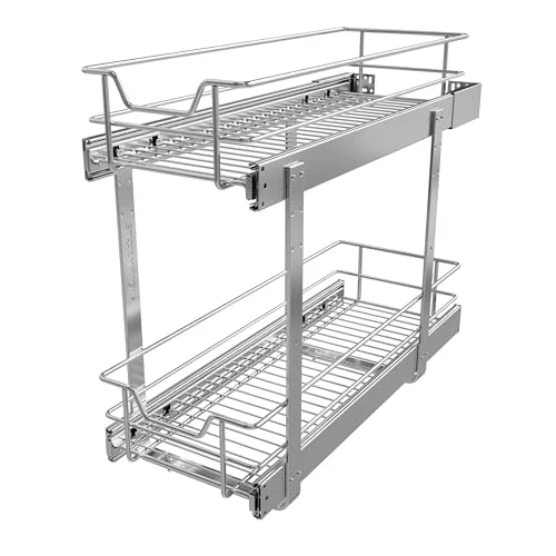 Pure 2 Tier Pull Out Cabinet Organizer 9 W X 22 D Elegant