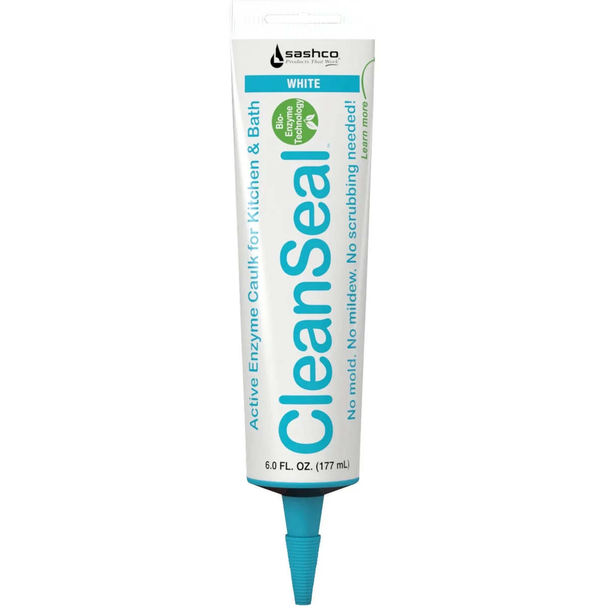 Reliable Sashco CleanSeal 6 Oz. White Active Enzyme Kitchen Bath Caulk Organic