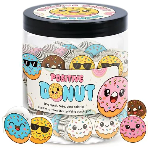 Practical Positive Donut Jar with 60 Affirmation Cards Comfortable