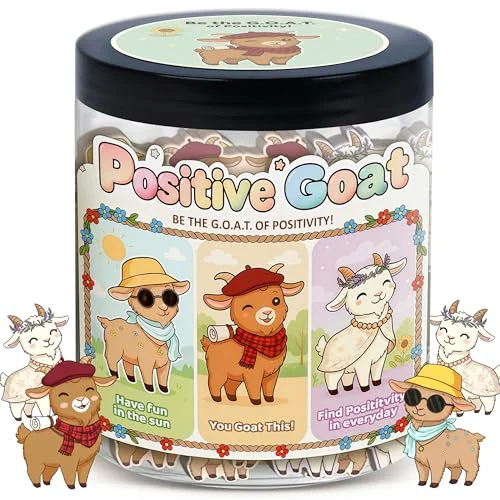 Pure Positive Goat Jar with 60 Daily Affirmation Cards Organic