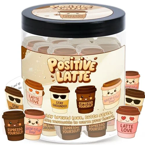 First-Class Positive Latte Jar with 60 Affirmation Cards Official