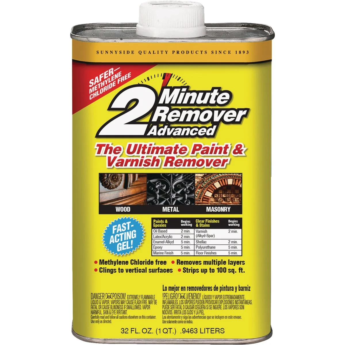 Effective Sunnyside 2 Minute Remover Advanced Qt. Gel Paint Varnish Remover Modern