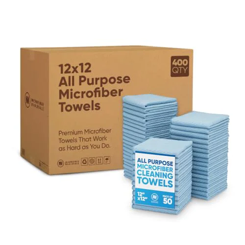 Traditional Bulk 12 X 12 All Purpose Microfiber Towels Whole 400 Count Comfortable
