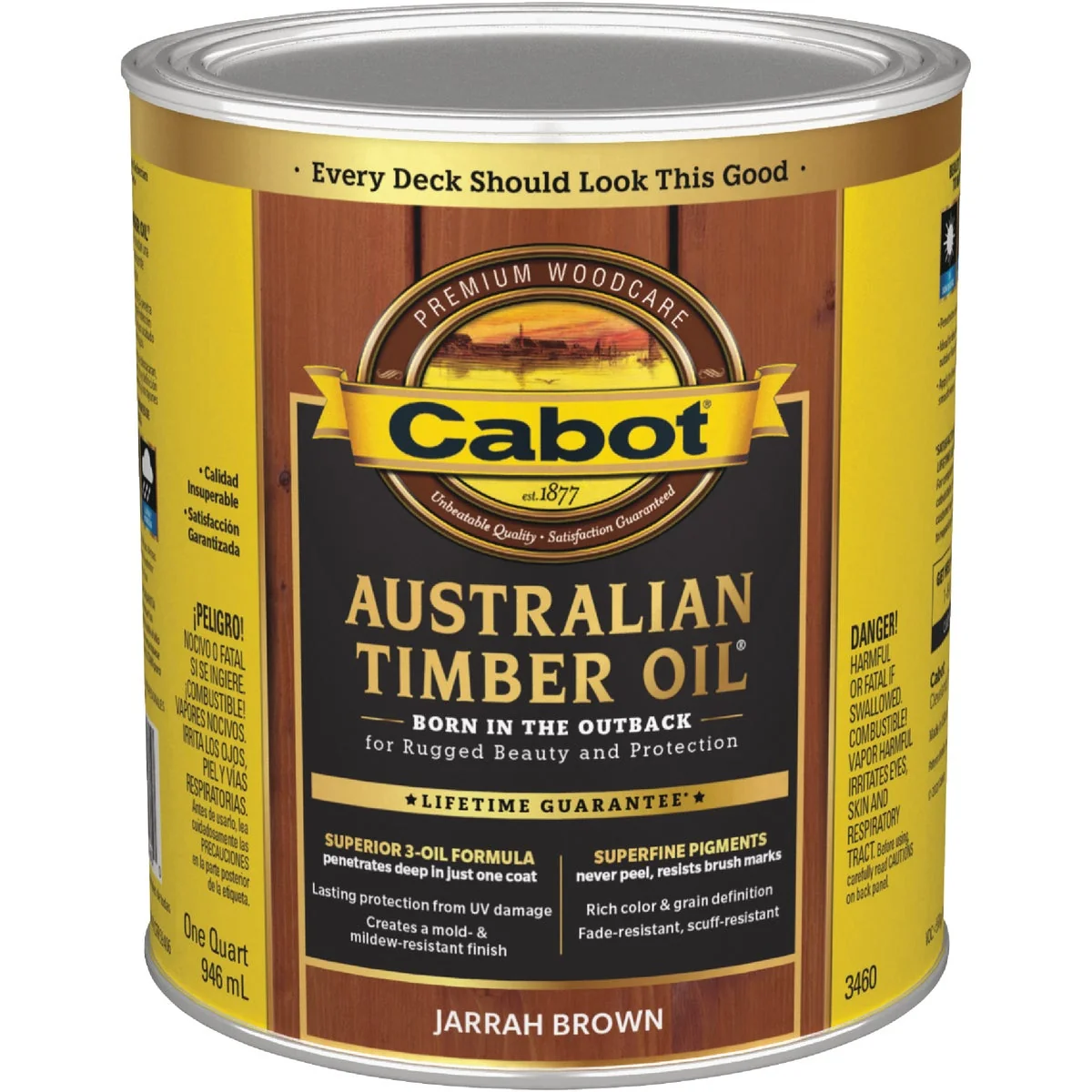 Unique Cabot Australian Timber Oil Translucent Exterior Oil Finish Jarrah Brown 1 Qt. Outstanding