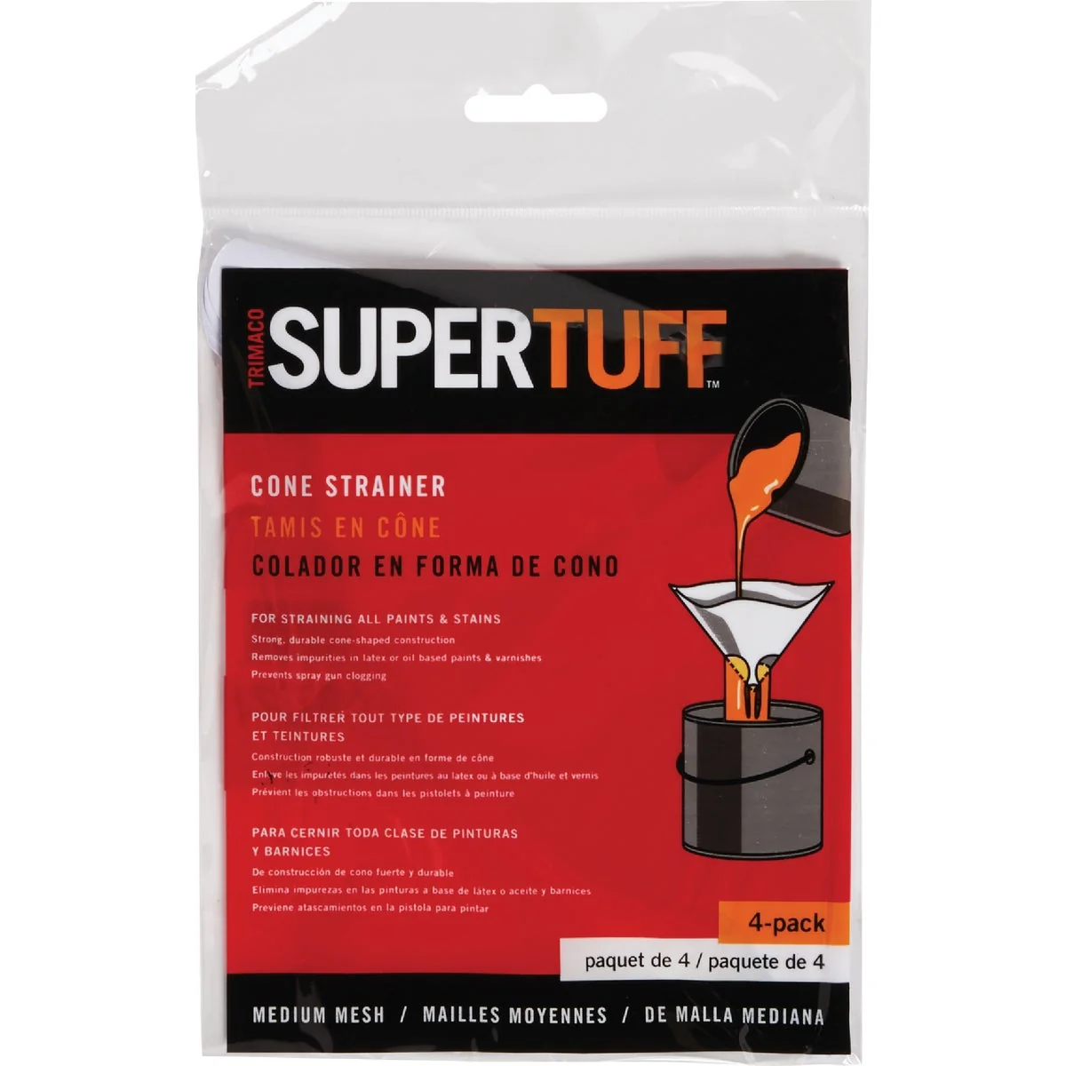 Consistent Trimaco SuperTuff 400 mic Cone Paint Strainer Efficient