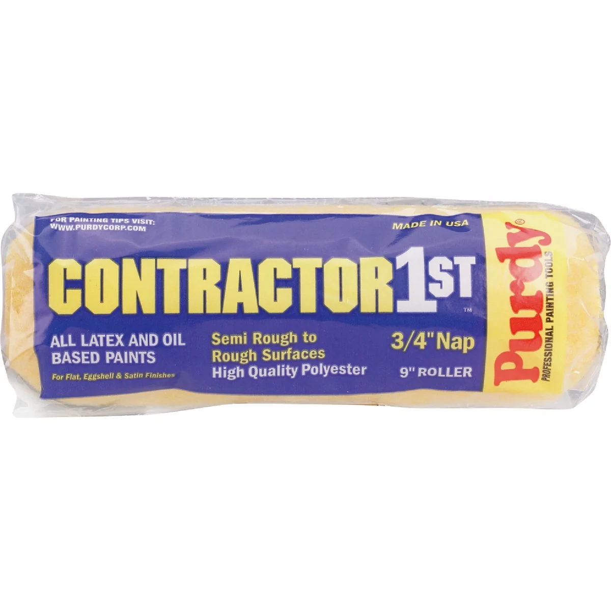 Traditional Purdy Contractor 1st 9 In. x 3 4 In. Knit Fabric Roller Cover Smooth