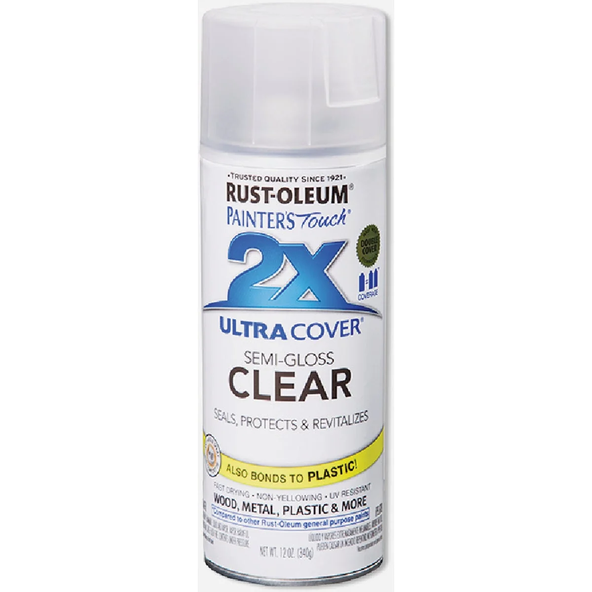 Premium Material Rust-Oleum Painter's Touch 2X Ultra Cover 12 Oz. Semi-Gloss Finish Spray Paint Clear Responsible
