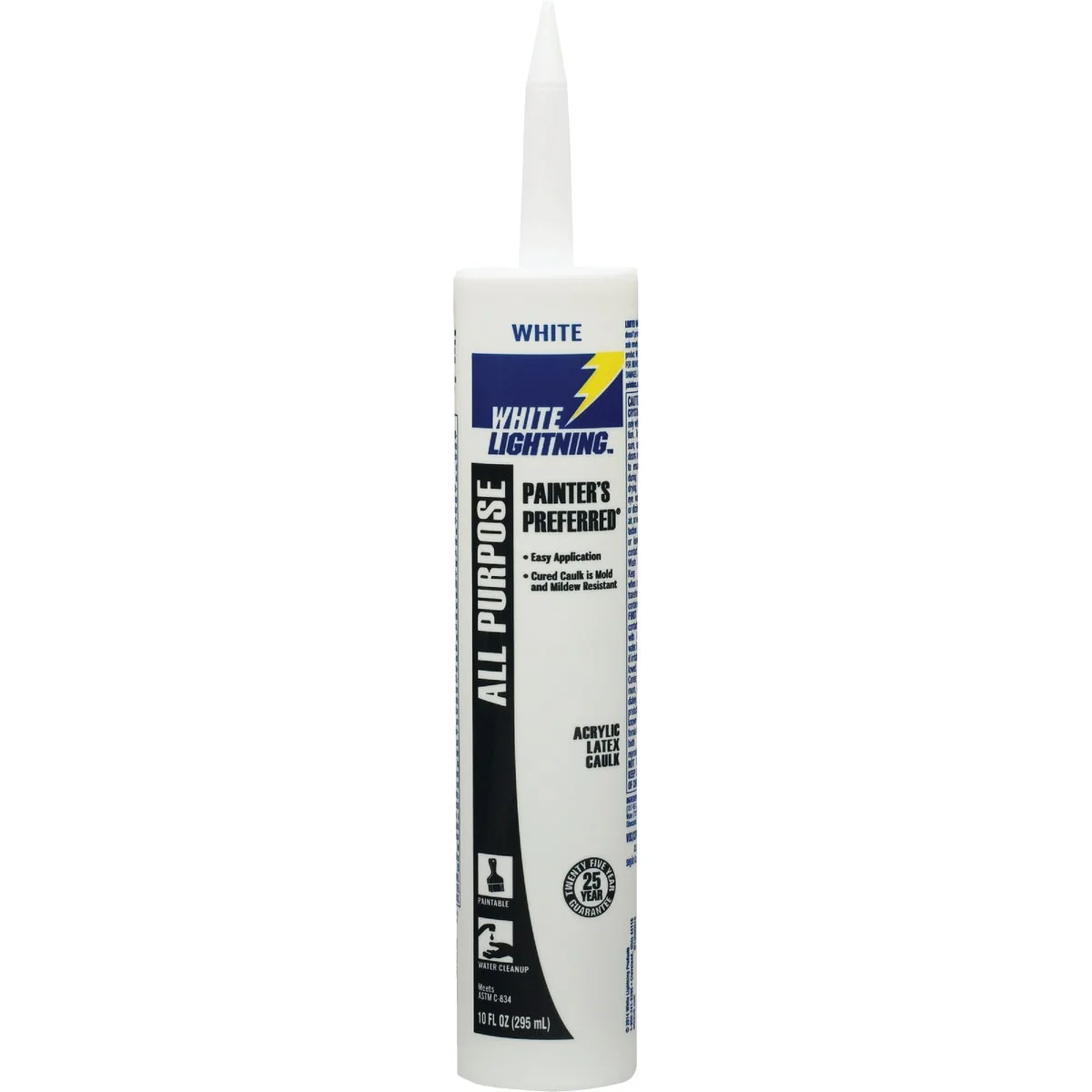 Advanced White Lightning Painter's Preferred 10 Oz. White Acrylic Latex Caulk Sustainable