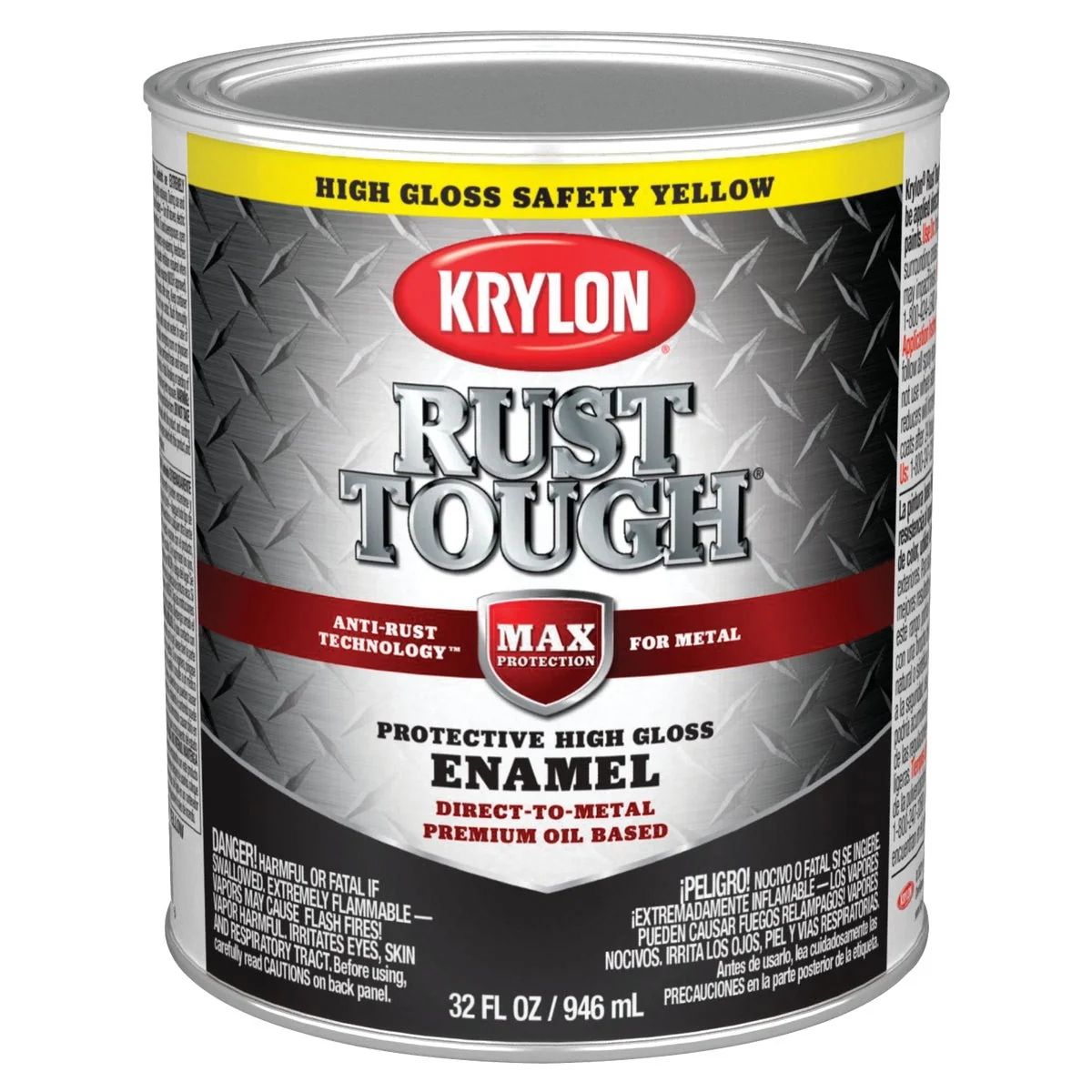 Carefully Designed Valspar Oil-Based Gloss Anti-Rust Armor Safety Color Rust Control Enamel Safety Yellow 1 Qt. Original