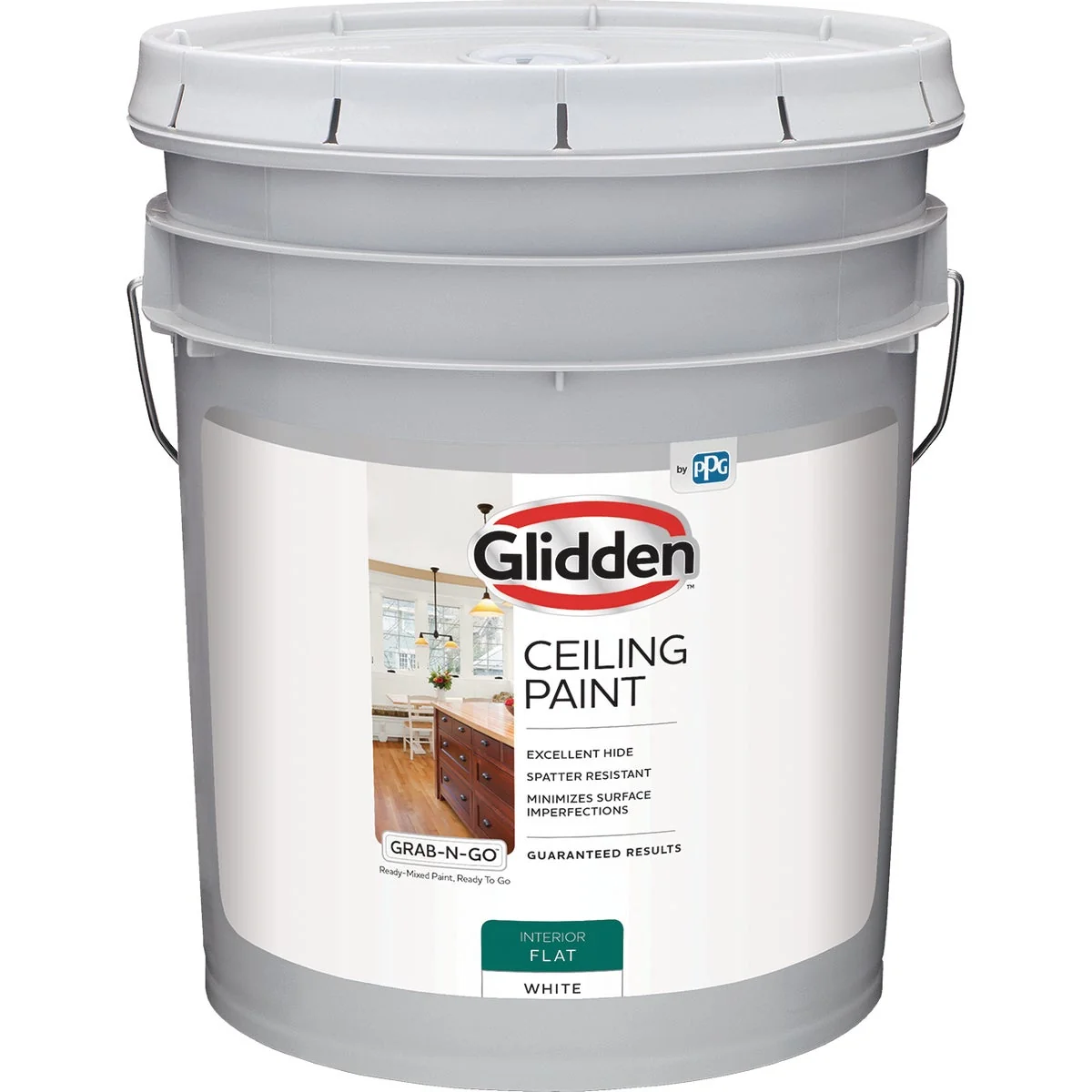 Consistent Glidden 5 Gal. Interior Flat Ceiling Paint Exclusive