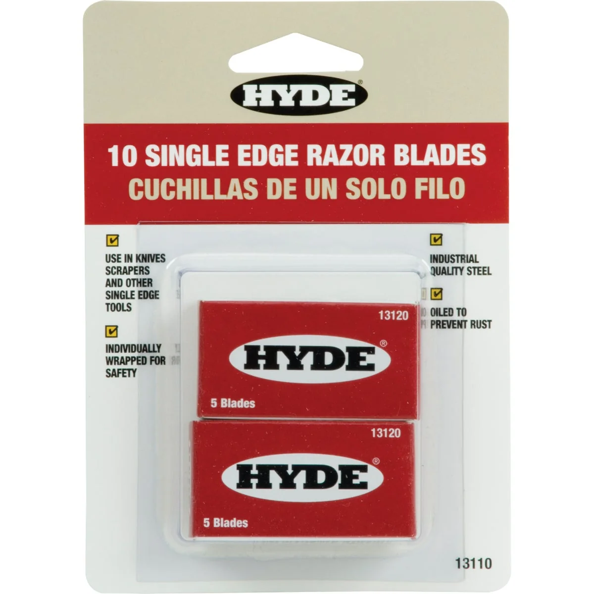 Luxury Hyde Single Edge Razor Blades 10-Pack Sustainable