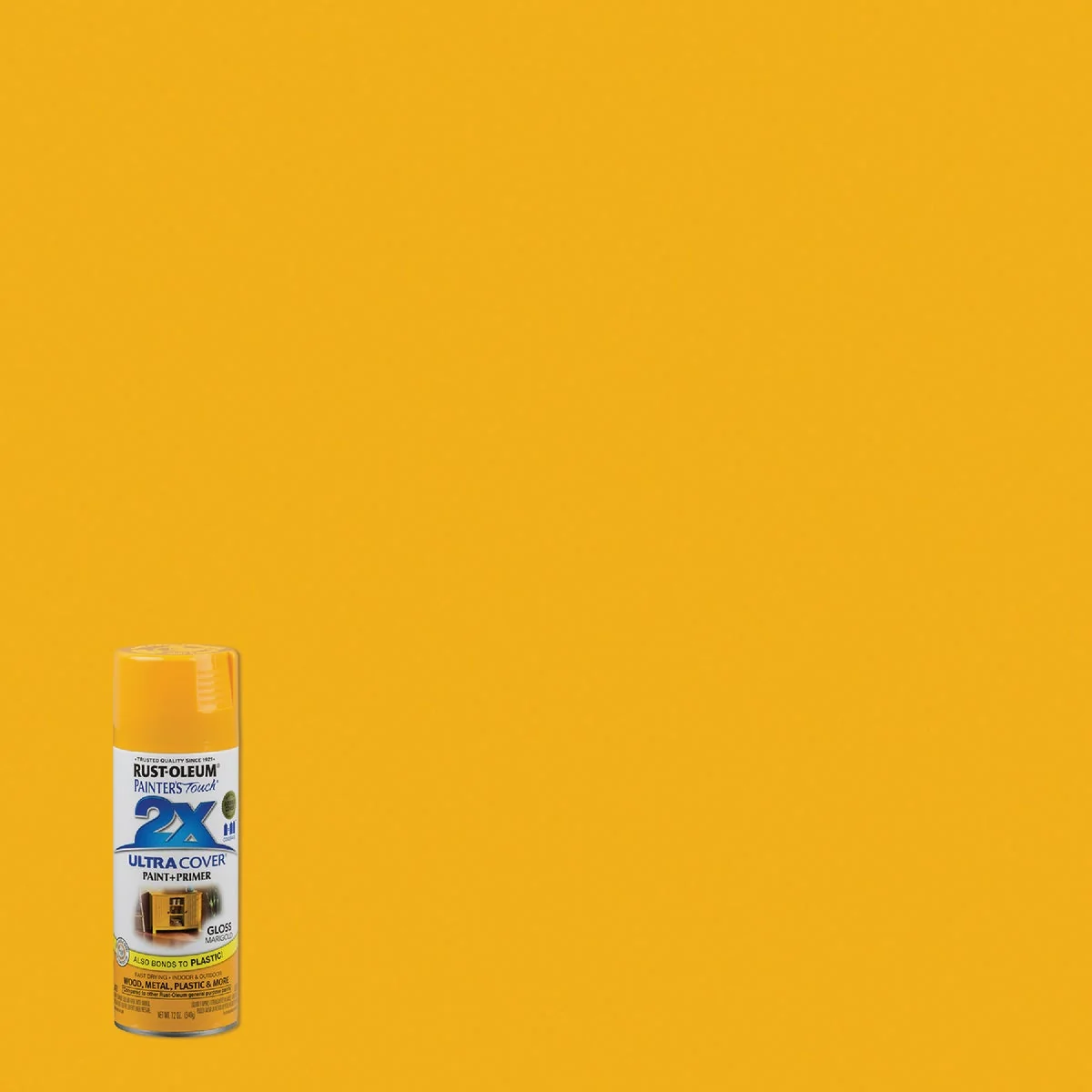 Fashionable Rust-Oleum Painter's Touch 2X Ultra Cover 12 Oz. Gloss Paint Primer Spray Paint Marigold Safe