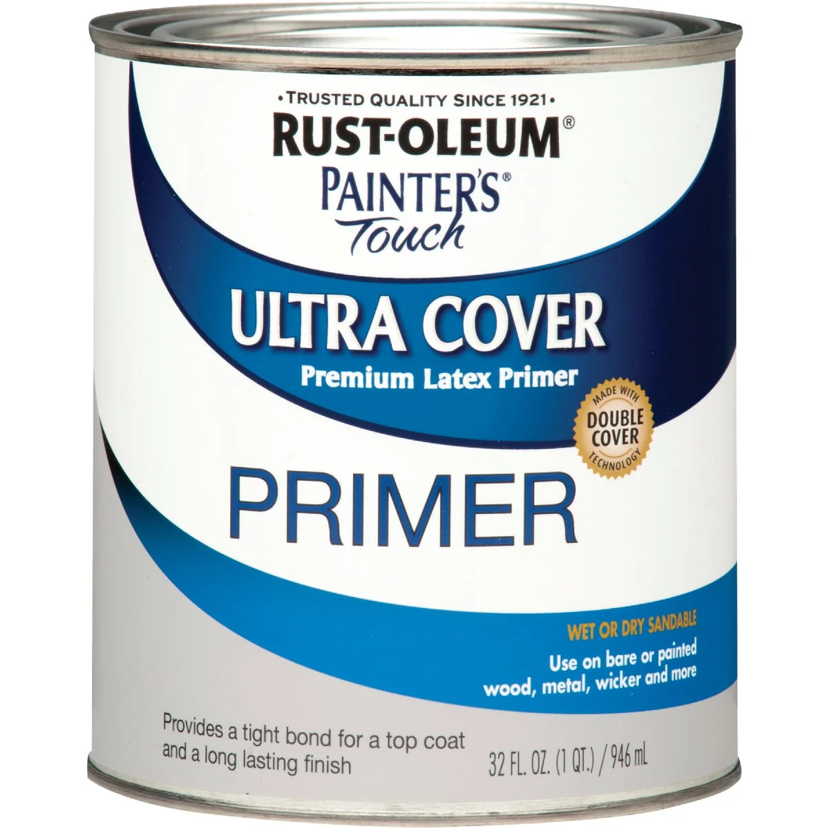 Durable Rust-Oleum Painter's Touch Ultra Cover Latex Interior Exterior Primer Gray 1 Qt. Casual