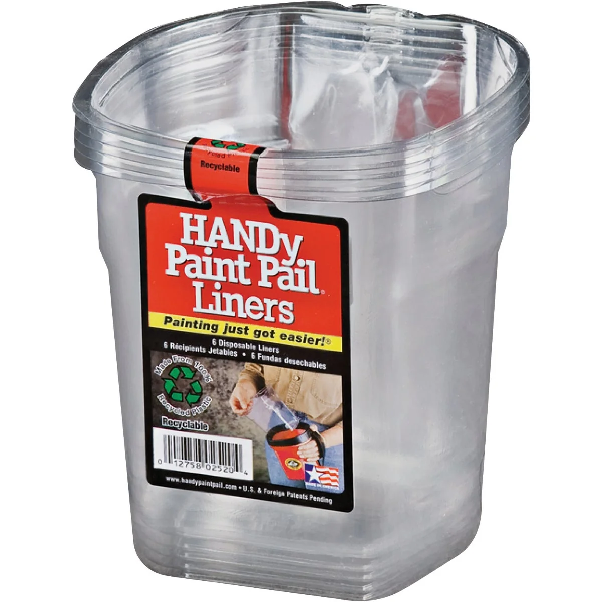 Trusted HANDy 1 Qt. Clear Paint Pail Liner 6-Pack World-Class