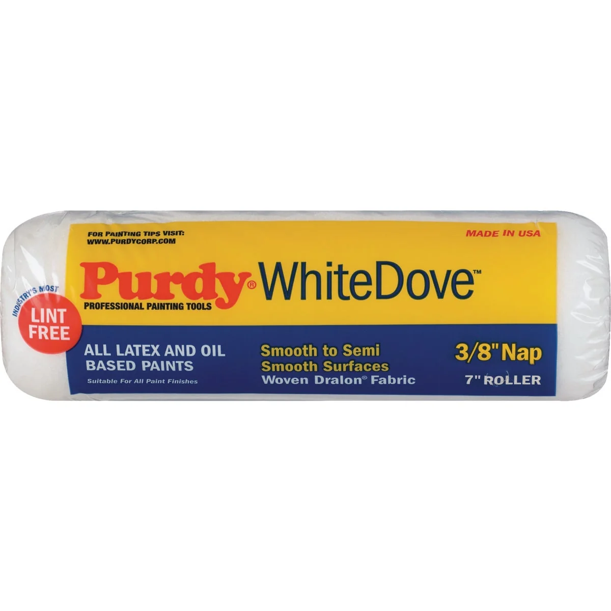 Functional Purdy White Dove 7 In. x 3 8 In. Woven Fabric Roller Cover Healthy