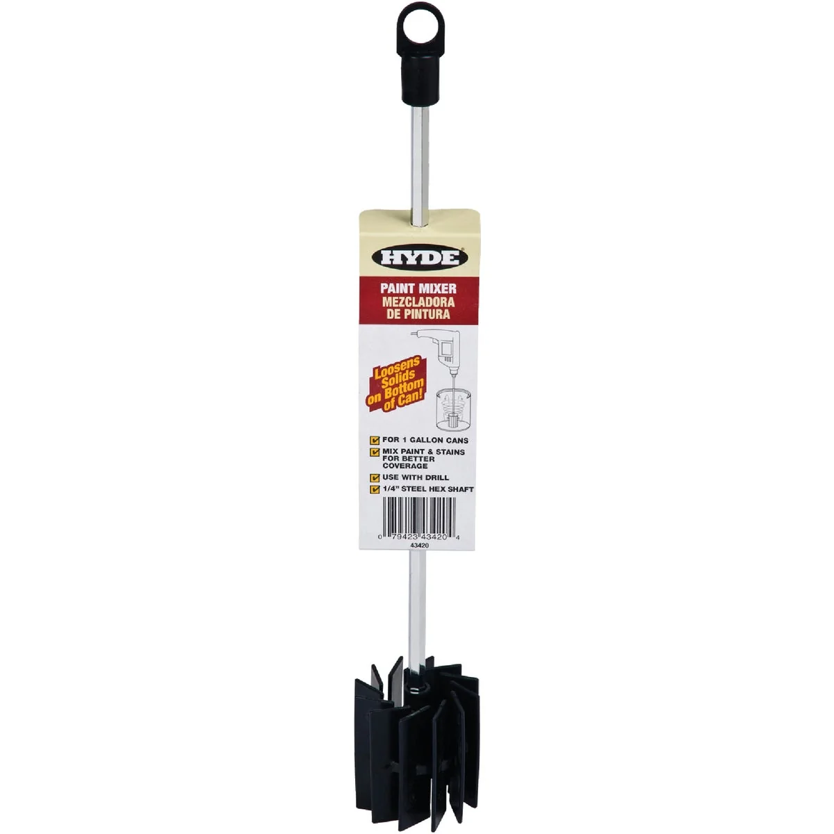 Durable Hyde 11 in. Steel Paint Mixer Quality