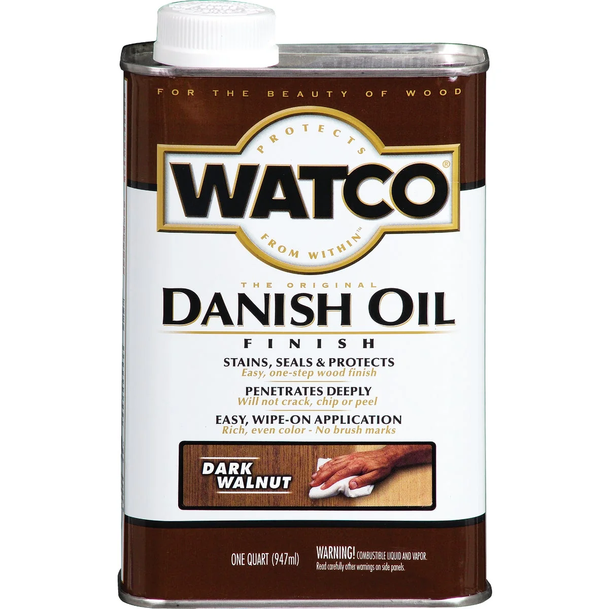 Top-Quality Watco Danish 1 Qt. Dark Walnut Finish Reusable