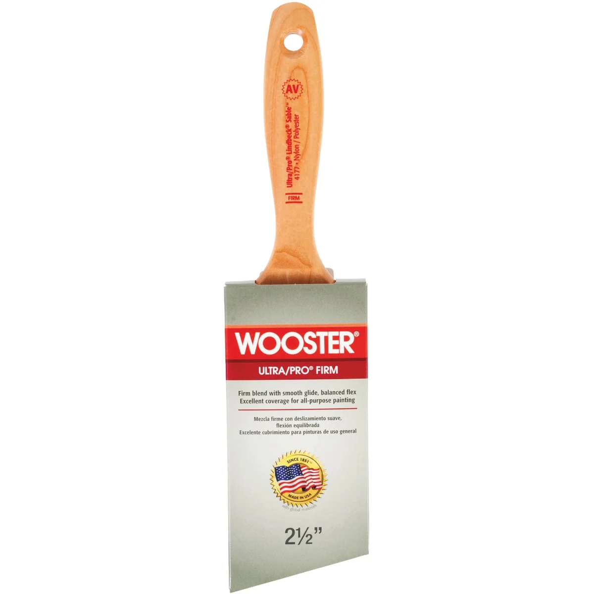 Elegant Wooster Ultra Pro Firm 2-1 2 In. Lindbeck Sable Angle Varnish Paint Brush Powerful