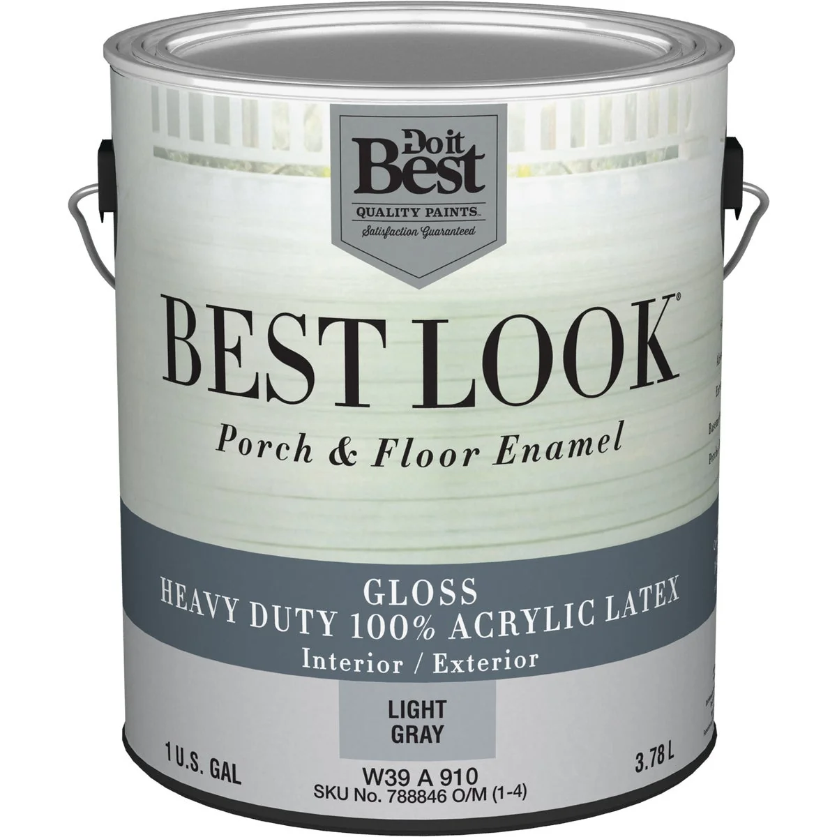Healthy Look 1 Gal. Light Gray Base Heavy-Duty Acrylic Latex Gloss Porch Floor Enamel Effective