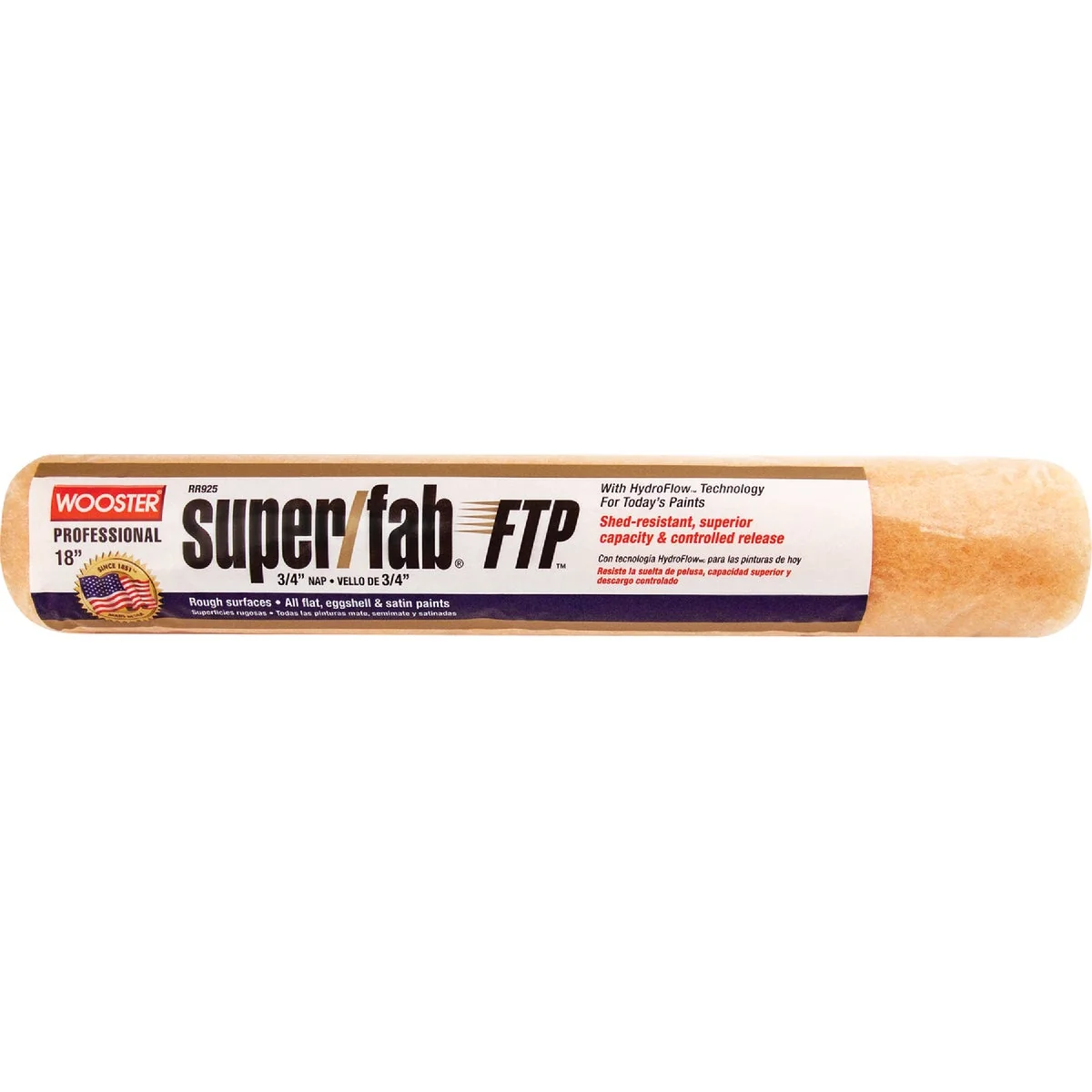 Secure Wooster Super Fab FTP 18 In. x 3 4 In. Knit Fabric Roller Cover Contemporary