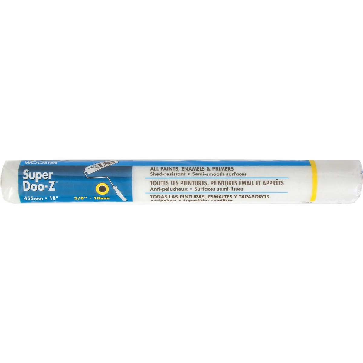 Fine Crafted Wooster Super Doo-Z 18 In. x 3 8 In. Woven Fabric Roller Cover Pure