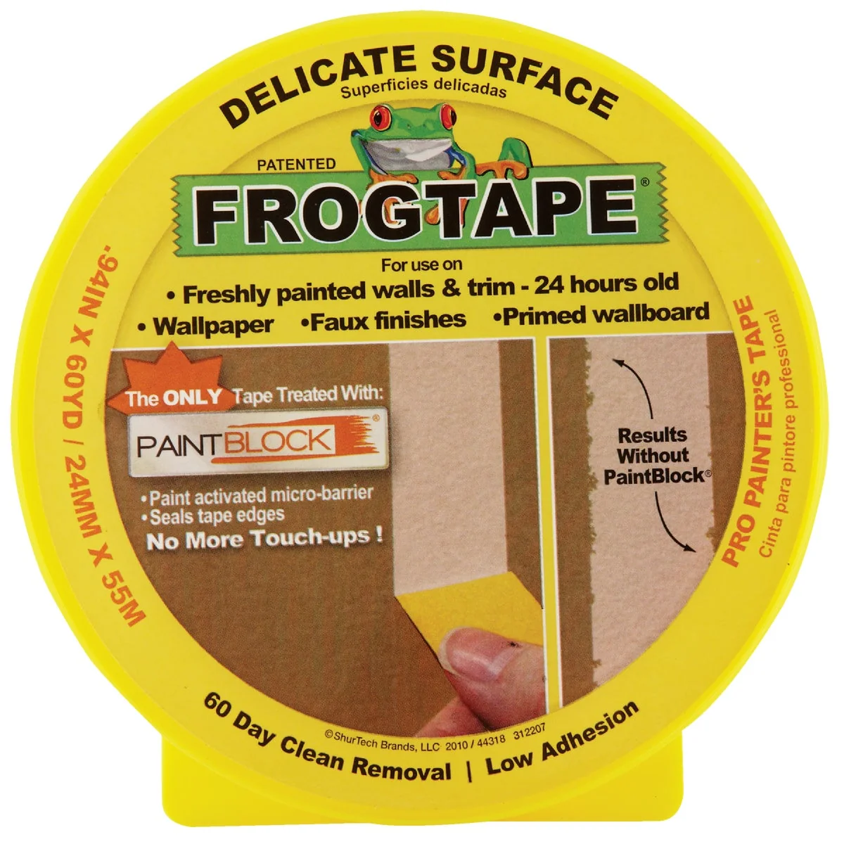 Exceptional FrogTape 0.94 In. x 60 Yd Delicate Surface Masking Tape Relaxed