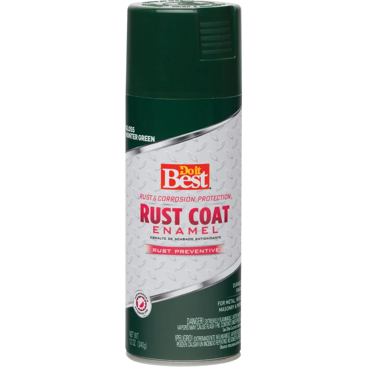 Practical Do it Rust Coat Gloss Hunter Green 12 Oz. Anti-Rust Spray Paint Effective