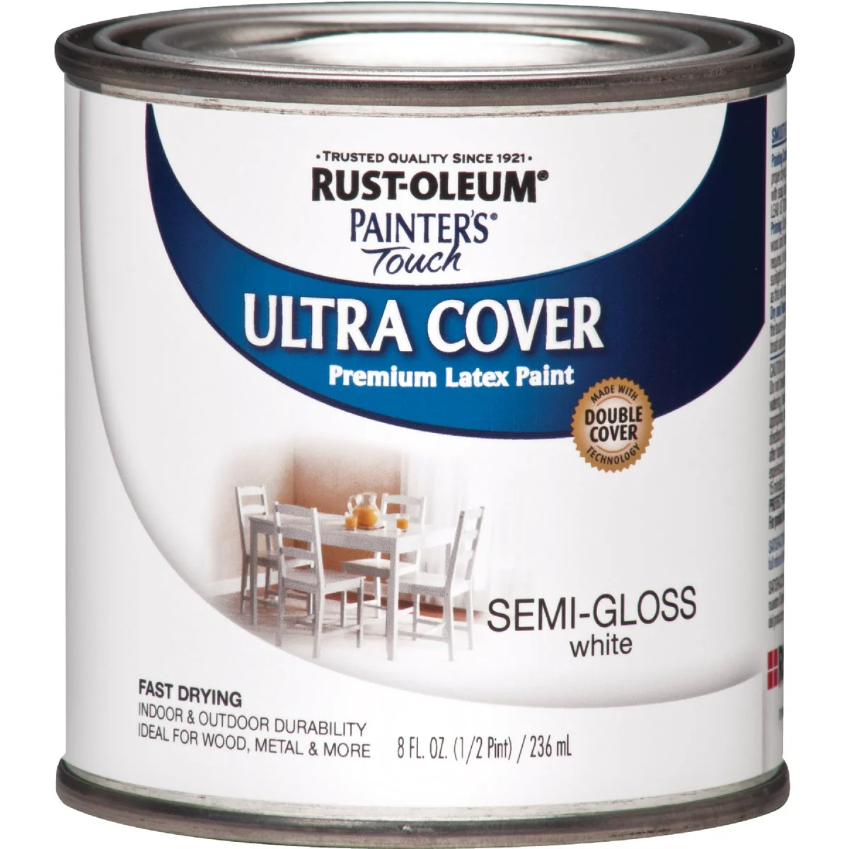 Specialty Rust-Oleum Painter's Touch 2X Ultra Cover Premium Latex Paint White Semi-Gloss 1 2 Pt. Trendy