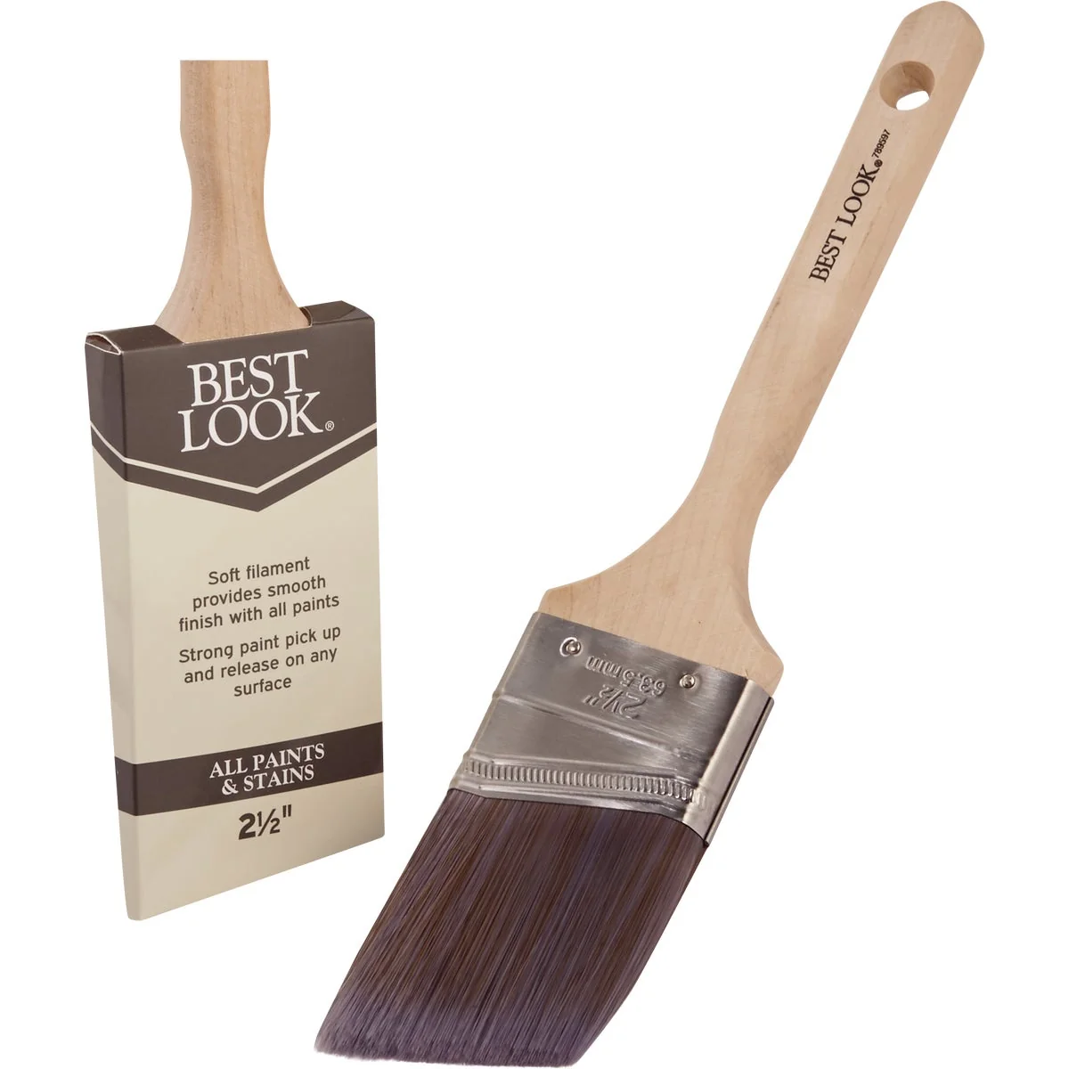 Traditional Look 2.5 In. Angle Polyester Paint Brush Convenient