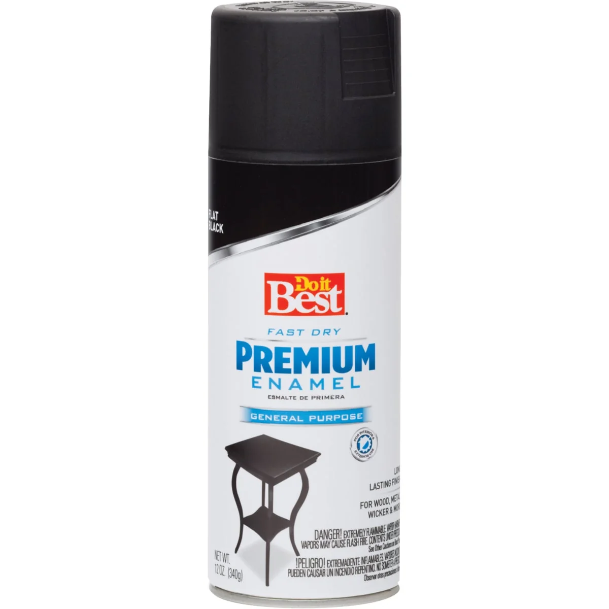 Advanced Do it Premium Enamel 12 Oz. Flat Spray Paint Black Relaxed