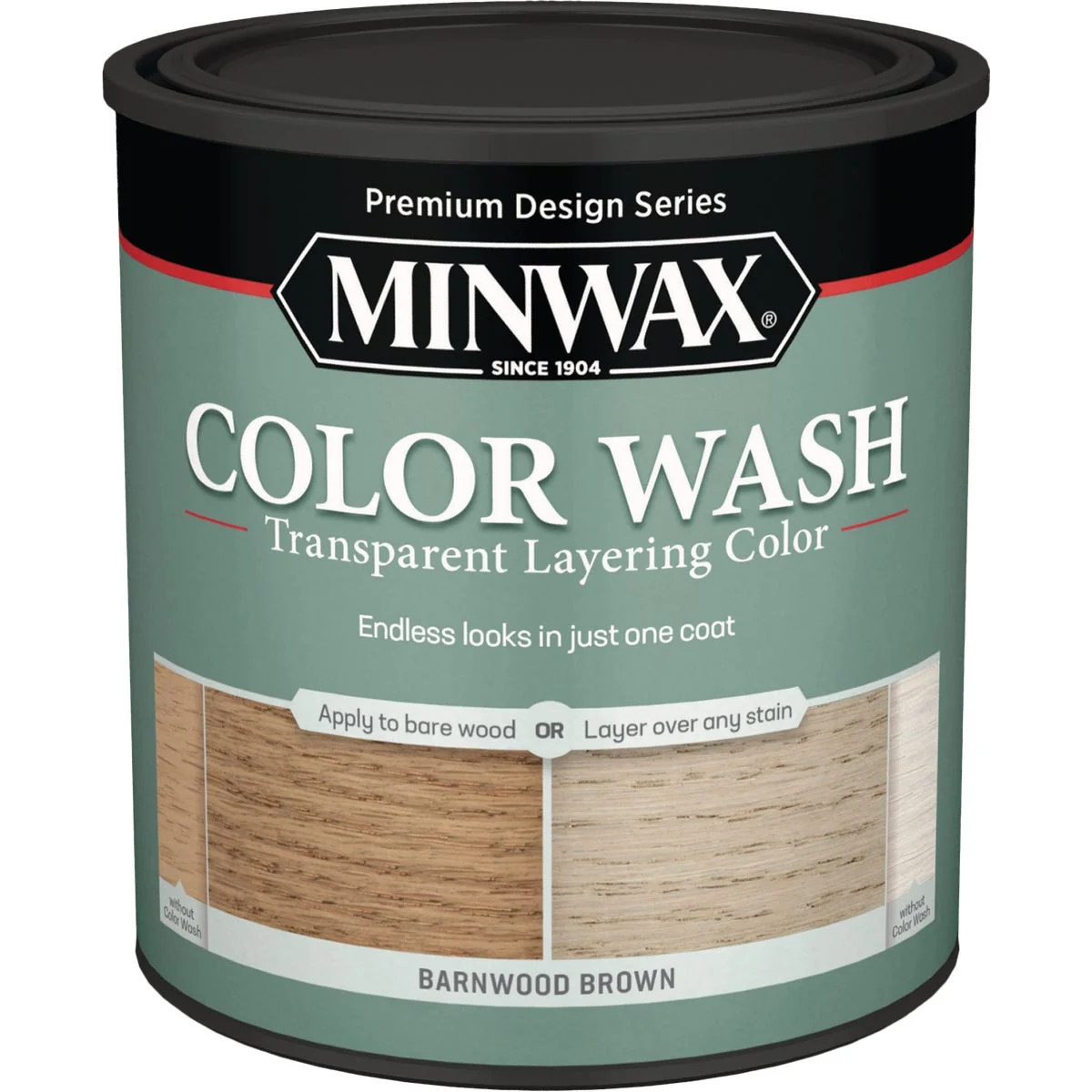 Premium Material Minwax Color Wash Transparent Layering Color Barnwood Brown 1 Qt. Original