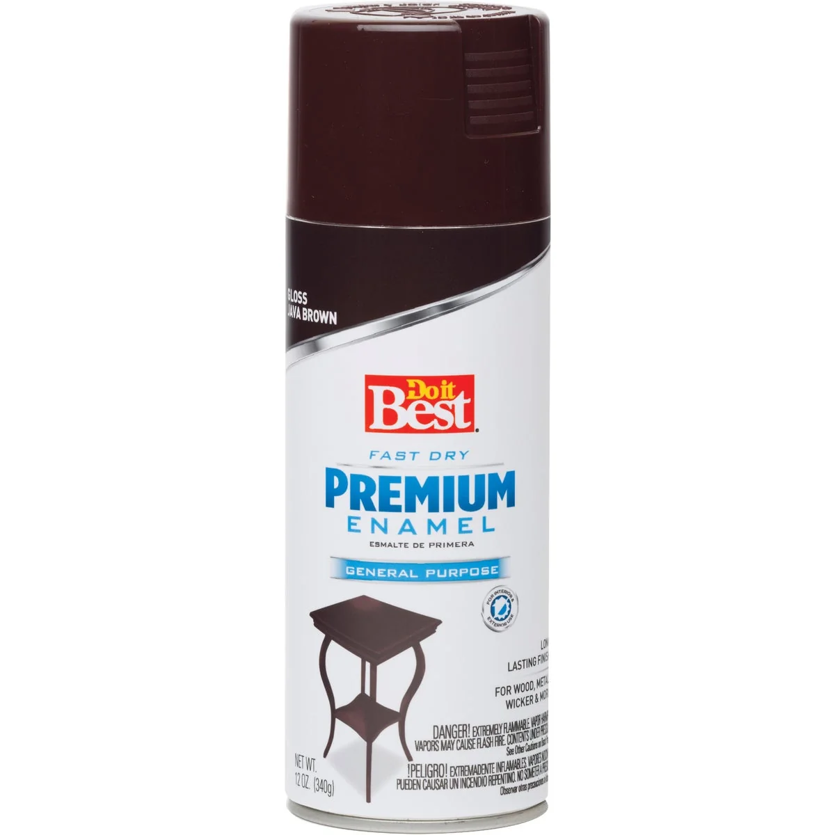 Durable Do it Premium Enamel 12 Oz. Gloss Spray Paint Java Brown First-Class